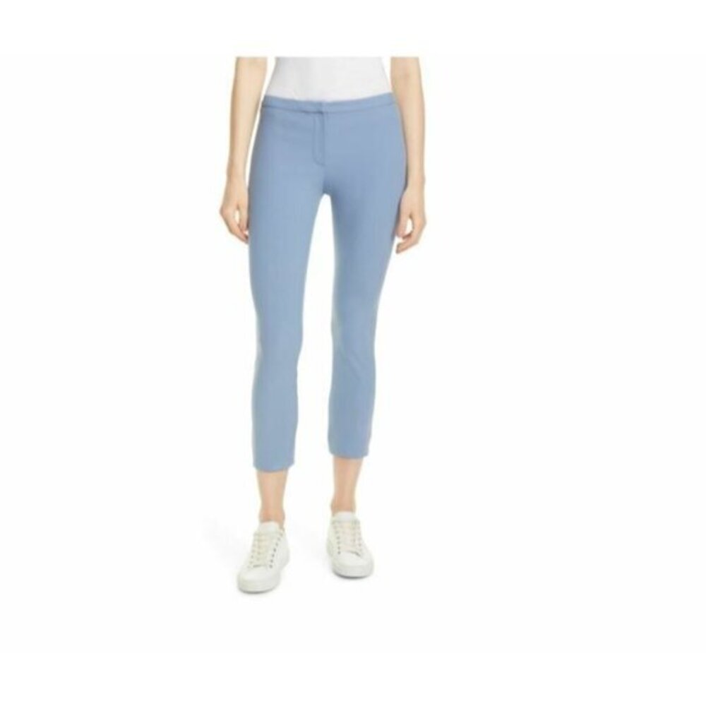Theory Pants Classic Skinny Ankle Pants in Chambray Blue Mid Rise SZ 10 NWT